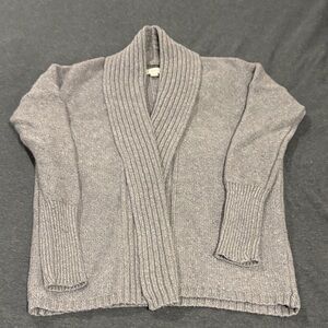 LOFT Charcoal Women's Open Front Cardigan